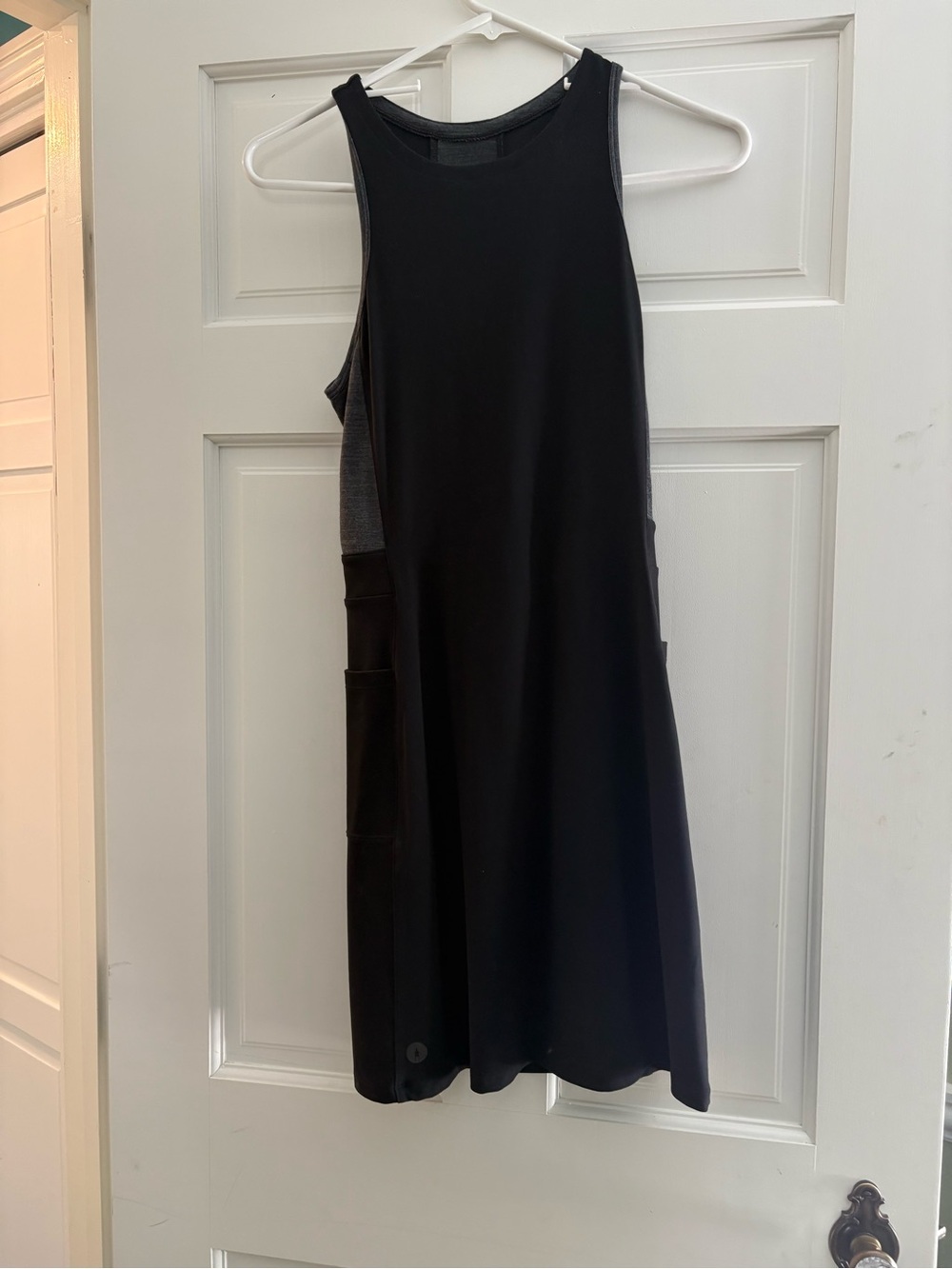 Smartwool Black Sleeveless Mini Dress with Side Pockets